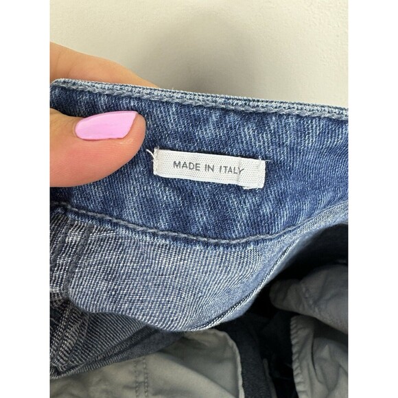 Closed Italy Rosy Wide Leg Cropped Blue Jeans Size 31 High Waisted - Picture 10 of 15